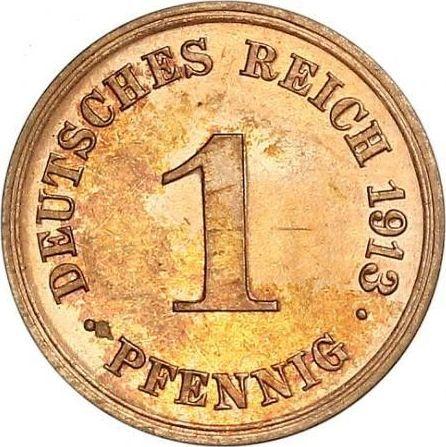 Awers monety - 1 fenig 1913 G "Typ 1890-1916" - cena  monety - Niemcy, Cesarstwo Niemieckie