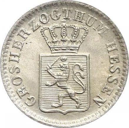 Awers monety - 1 krajcar 1843 - cena srebrnej monety - Hesja-Darmstadt, Ludwik II