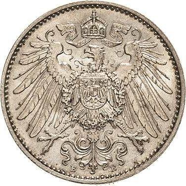 Reverso 1 marco 1896 E "Tipo 1891-1916" - valor de la moneda de plata - Alemania, Imperio alemán