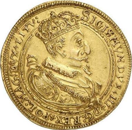 Аверс монеты - 5 дукатов 1621 года "Литва" - цена золотой монеты - Польша, Сигизмунд III Ваза