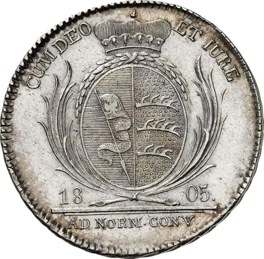 Реверс монеты - Полталера 1805 года I.L.W. - цена серебряной монеты - Вюртемберг, Фридрих I Вильгельм
