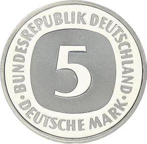 Anverso 5 marcos 1987 D - valor de la moneda  - Alemania, RFA
