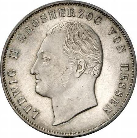 Аверс монеты - 1 гульден 1838 года - цена серебряной монеты - Гессен-Дармштадт, Людвиг II