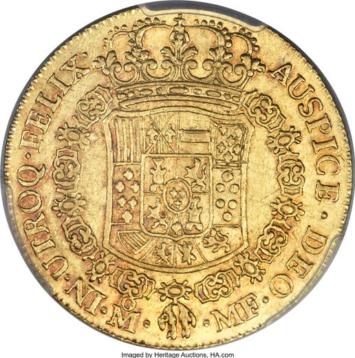 Реверс монеты - 4 эскудо 1770 года Mo MF - цена золотой монеты - Мексика, Карл III