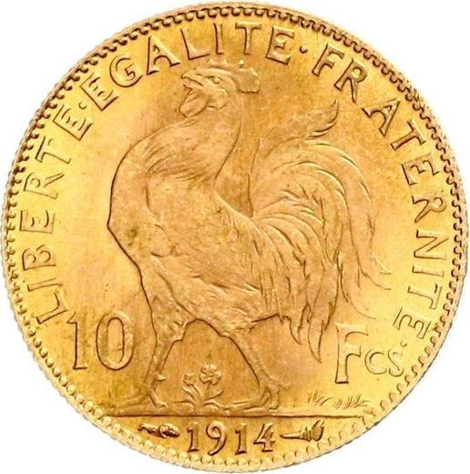 Reverse 10 Francs 1914 "Type 1899-1914" Paris - France, Third Republic