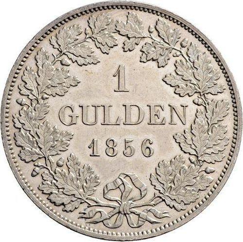 Reverso 1 florín 1856 - valor de la moneda de plata - Baden, Federico I