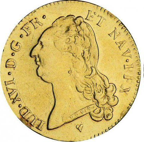 Obverse Double Louis d'Or 1790 BB Strasbourg - France, Louis XVI