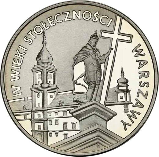 Reverso 20 eslotis 1996 MW RK "Varsovia, la ciudad capital - 400 aniversario" - valor de la moneda de plata - Polonia, República moderna