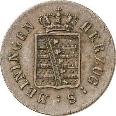 Аверс монеты - 1 крейцер 1833 года "Тип 1831-1835" - цена  монеты - Саксен-Мейнинген, Бернгард II