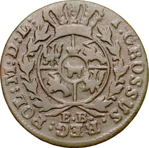 Reverso 1 grosz 1781 EB - valor de la moneda  - Polonia, Estanislao II Poniatowski