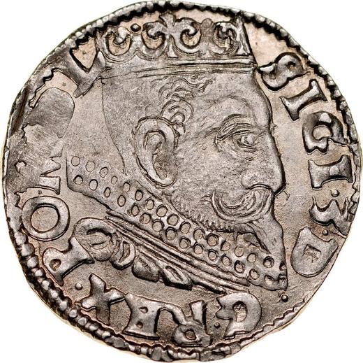 Аверс монеты - Трояк (3 гроша) 1598 года F "Всховский монетный двор" - цена серебряной монеты - Польша, Сигизмунд III Ваза