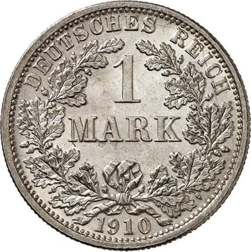 Аверс монеты - 1 марка 1910 года F "Тип 1891-1916" - цена серебряной монеты - Германия, Германская Империя