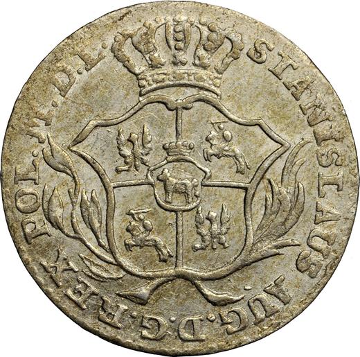 Аверс монеты - Ползлотек (2 гроша) 1769 года IS - цена серебряной монеты - Польша, Станислав II Август