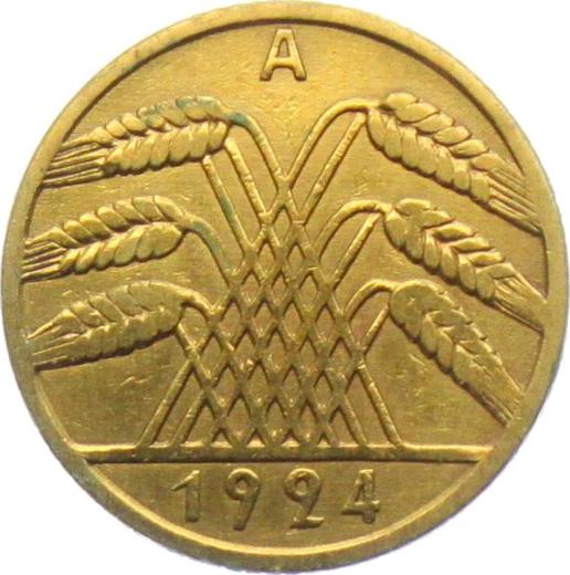 Rewers monety - 10 reichspfennig 1924 A - cena  monety - Niemcy, Republika Weimarska