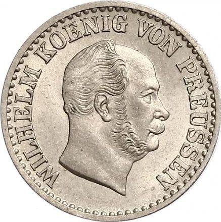 Аверс монеты - 1 серебряный грош 1870 года C - цена серебряной монеты - Пруссия, Вильгельм I