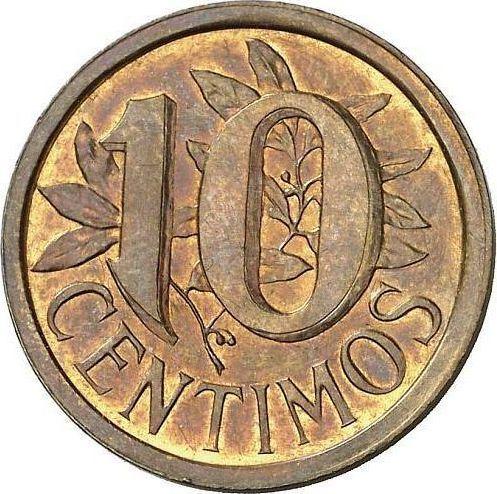 Reverso Pruebas 10 Céntimos 1937 - valor de la moneda  - España, II República