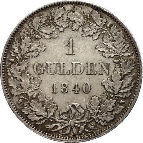 Rewers monety - 1/2 guldena 1840 - cena srebrnej monety - Bawaria, Ludwik I