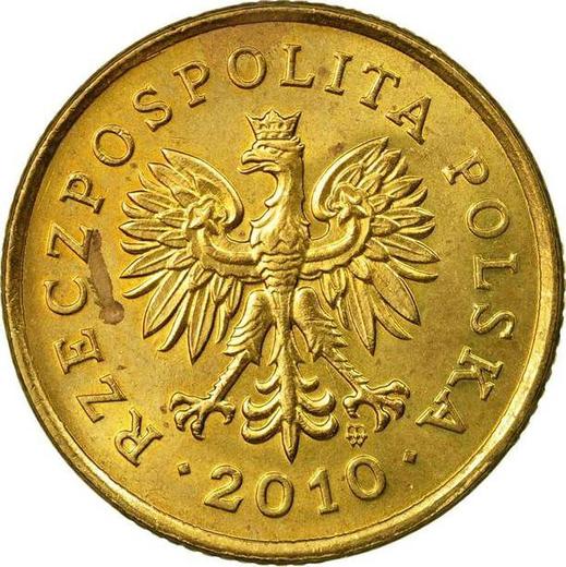 Аверс монеты - 5 грошей 2010 года MW - цена  монеты - Польша, III Республика после деноминации