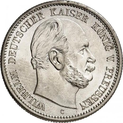 Anverso 2 marcos 1877 C "Prusia" - valor de la moneda de plata - Alemania, Imperio alemán
