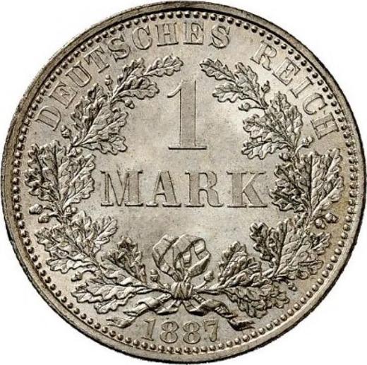Аверс монеты - 1 марка 1887 года A "Тип 1873-1887" - цена серебряной монеты - Германия, Германская Империя