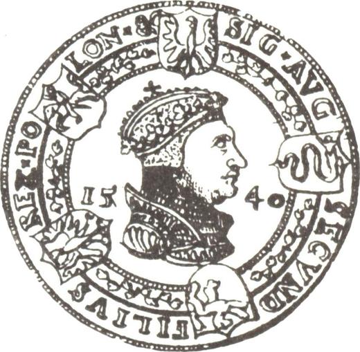 Rewers monety - 10 dukatów 1533 (1540) "Toruń" - cena złotej monety - Polska, Zygmunt I Stary