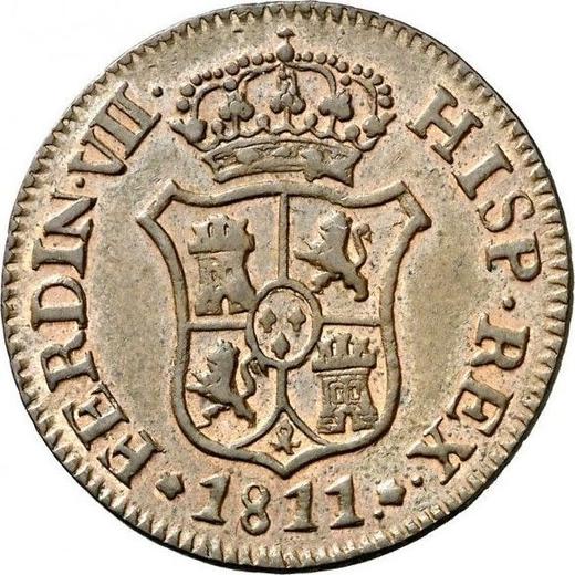 Аверс монеты - 3 куарто 1811 года "Каталония" - цена  монеты - Испания, Фердинанд VII