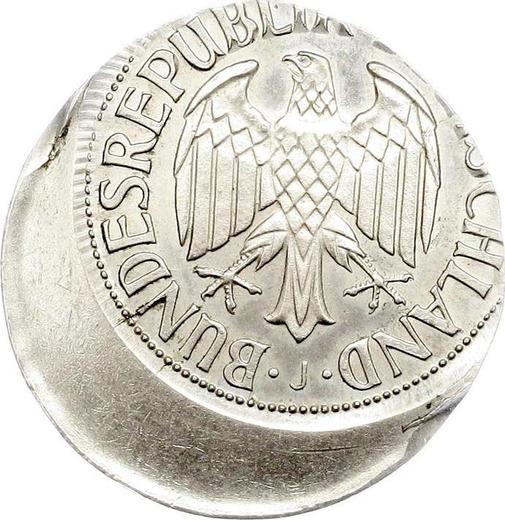 Reverso 1 marco 1950-2001 Desplazamiento del sello - valor de la moneda  - Alemania, RFA