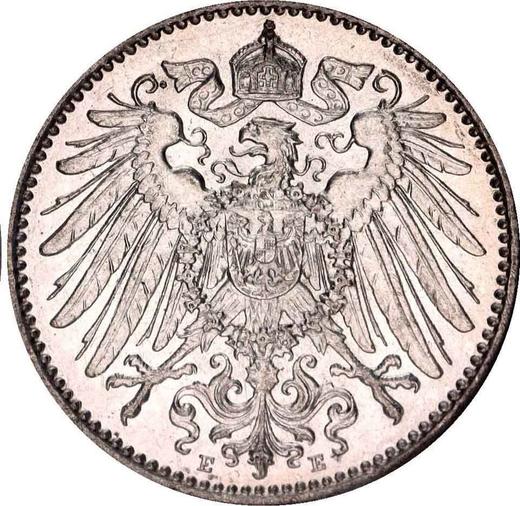 Reverso 1 marco 1914 E "Tipo 1891-1916" - valor de la moneda de plata - Alemania, Imperio alemán