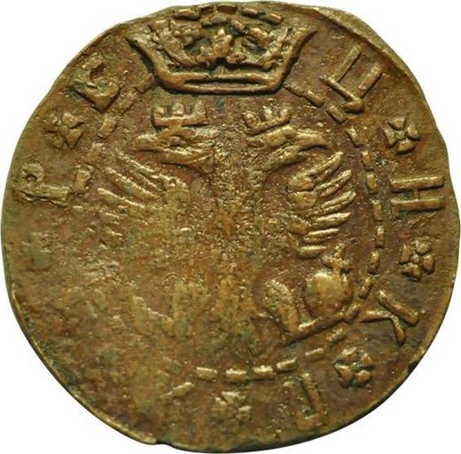 Obverse Grivna (10 Kopeks) ҂АΨѲ (1709) БК Restrike Copper -  Coin Value - Russia, Peter I