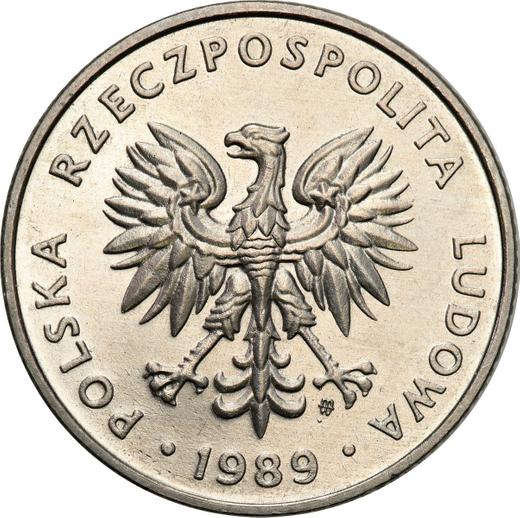 Аверс монеты - Пробные 20 злотых 1989 года MW Медно-никель - цена  монеты - Польша, Народная Республика