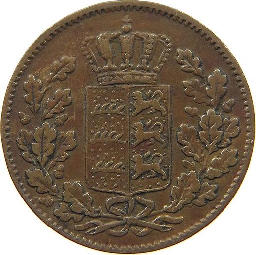 Аверс монеты - 1/2 крейцера 1849 года "Тип 1840-1856" - цена  монеты - Вюртемберг, Вильгельм I