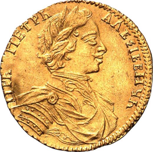 Awers monety - Czerwoniec (dukat) 1714 - cena złotej monety - Rosja, Piotr I Wielki