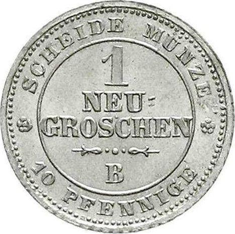 Reverso 1 nuevo grosz 1867 B "Tipo 1863-1867" - valor de la moneda de plata - Sajonia, Juan
