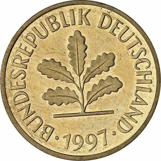 Reverso 5 Pfennige 1997 A - valor de la moneda  - Alemania, RFA