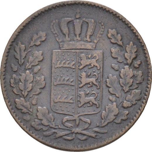 Anverso Medio kreuzer 1856 "Tipo 1840-1856" - valor de la moneda  - Wurtemberg, Guillermo I