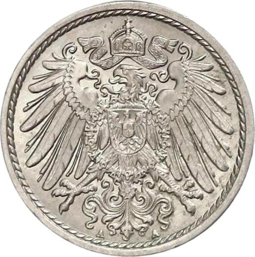 Reverso 5 Pfennige 1891 A "Tipo 1890-1915" - valor de la moneda  - Alemania, Imperio alemán