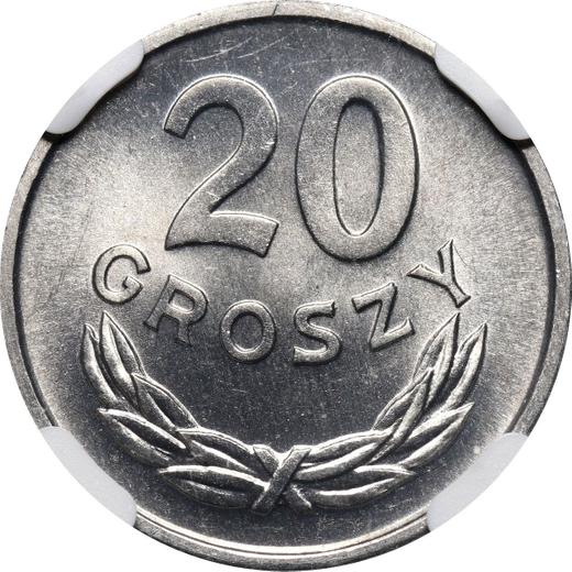 Reverso 20 groszy 1966 MW - valor de la moneda  - Polonia, República Popular