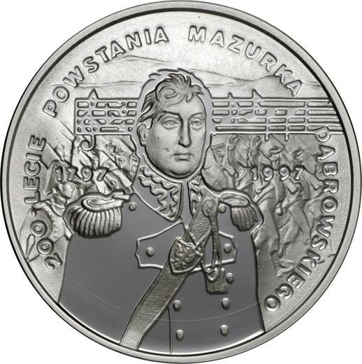 Reverso 10 eslotis 1996 MW "Bicentenario del Himno Nacional de Polonia" - valor de la moneda de plata - Polonia, República moderna