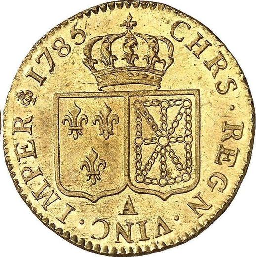 Reverso Louis d'Or 1785 A "Tipo 1785-1792" París - valor de la moneda de oro - Francia, Luis XVI