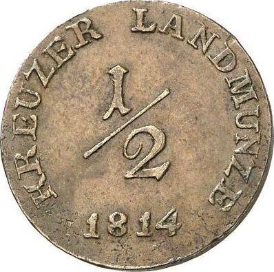 Rewers monety - 1/2 krajcara 1814 - cena  monety - Saksonia-Meiningen, Bernard II