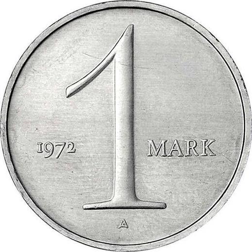 Anverso Pruebas 1 marco 1972 A - valor de la moneda  - Alemania, República Democrática Alemana (RDA)