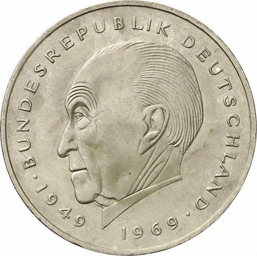 Anverso 2 marcos 1980 J "Konrad Adenauer" - valor de la moneda  - Alemania, RFA