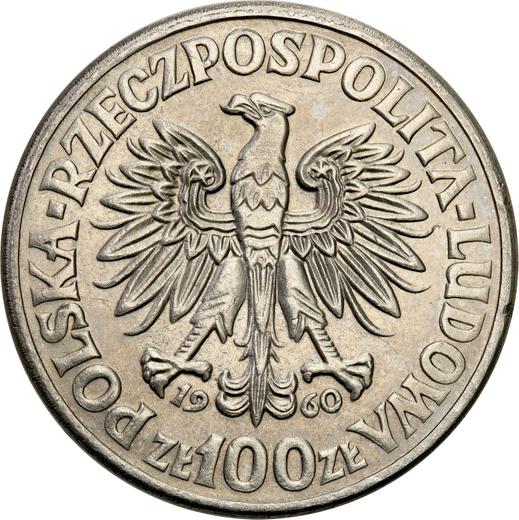 Avers Probe 100 Zlotych 1960 "1000 Jahre Polen" Nickel - Münze Wert - Polen, Volksrepublik Polen