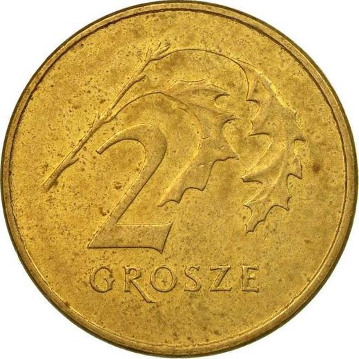 Rewers monety - 2 grosze 2007 MW - cena  monety - Polska, III RP po denominacji
