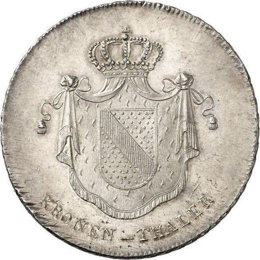 Reverse Thaler 1819 WD - Silver Coin Value - Baden, Louis I