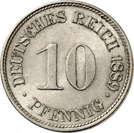 Anverso 10 Pfennige 1889 G "Tipo 1873-1889" - valor de la moneda  - Alemania, Imperio alemán