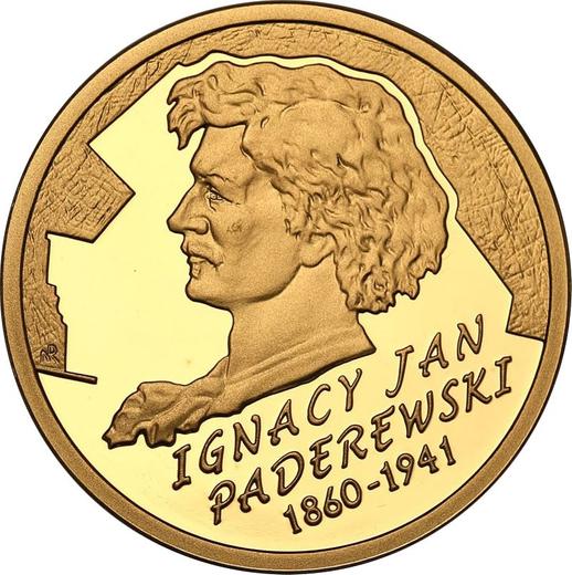 Reverso 200 eslotis 2011 MW NR "70 aniversario de la muerte de Ignacy Jan Paderewski" - valor de la moneda de oro - Polonia, República moderna