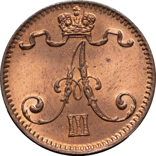 Аверс монеты - 1 пенни 1888 года - цена  монеты - Финляндия, Великое княжество