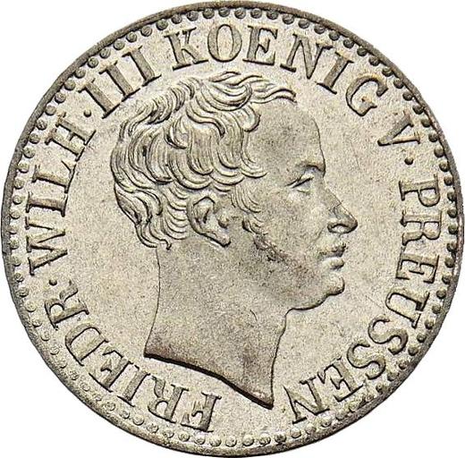 Аверс монеты - 1/2 серебряных гроша 1837 года A - цена серебряной монеты - Пруссия, Фридрих Вильгельм III