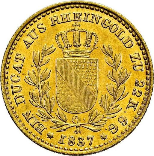 Reverse Ducat 1837 - Gold Coin Value - Baden, Leopold